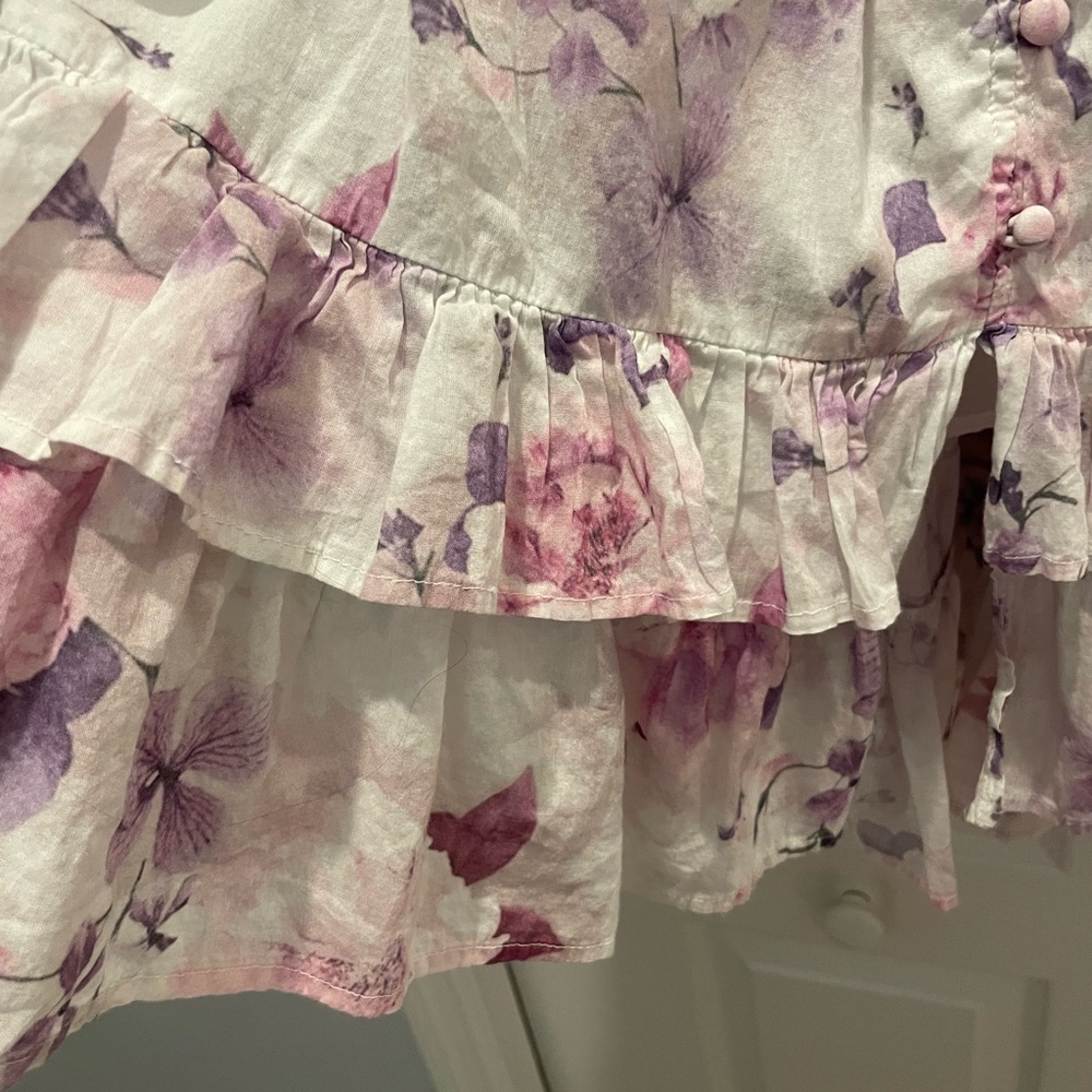 Floral Ruffle Hem Skirt - Picture 2 of 4